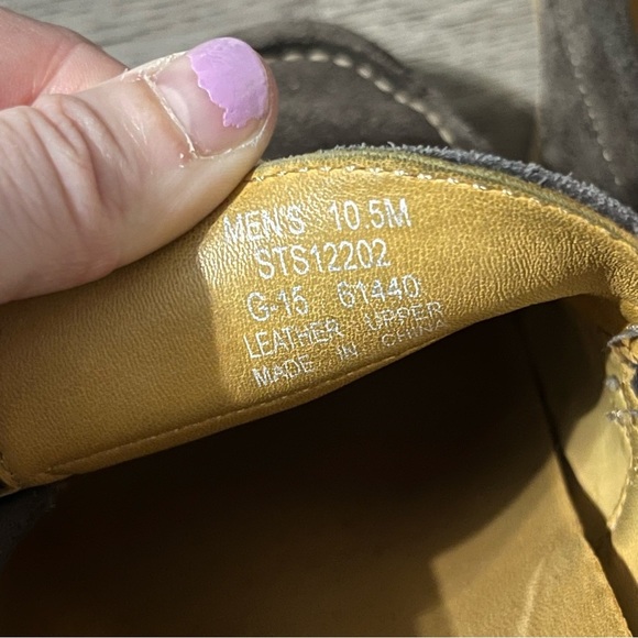 Sperry Gold Cup Men Exeter Brown Suede Penny Loafers STS12202 10.5 Leather Upper - Picture 7 of 8